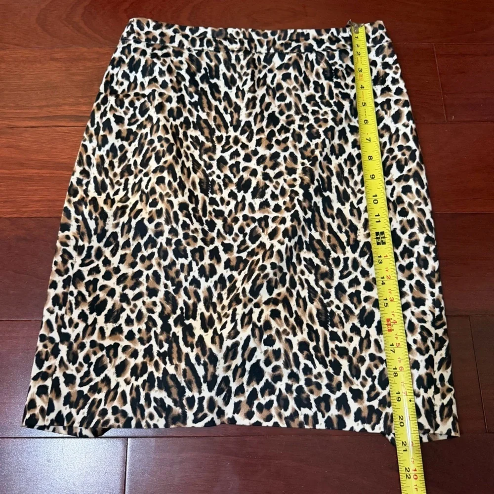 J. Crew The Pencil Skirt Leopard Print Size 0